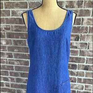 J Crew Denim sleeveless Maxi Dress